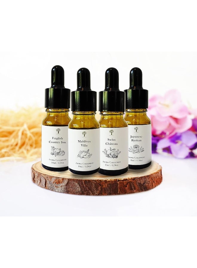 Pristine Top 4 Hotel Blend Essential Oils Set, 4 Pcs Pure Essential Oils for Diffuser for Home, Humidifier, Aromatherapy, 10ML - Image 1